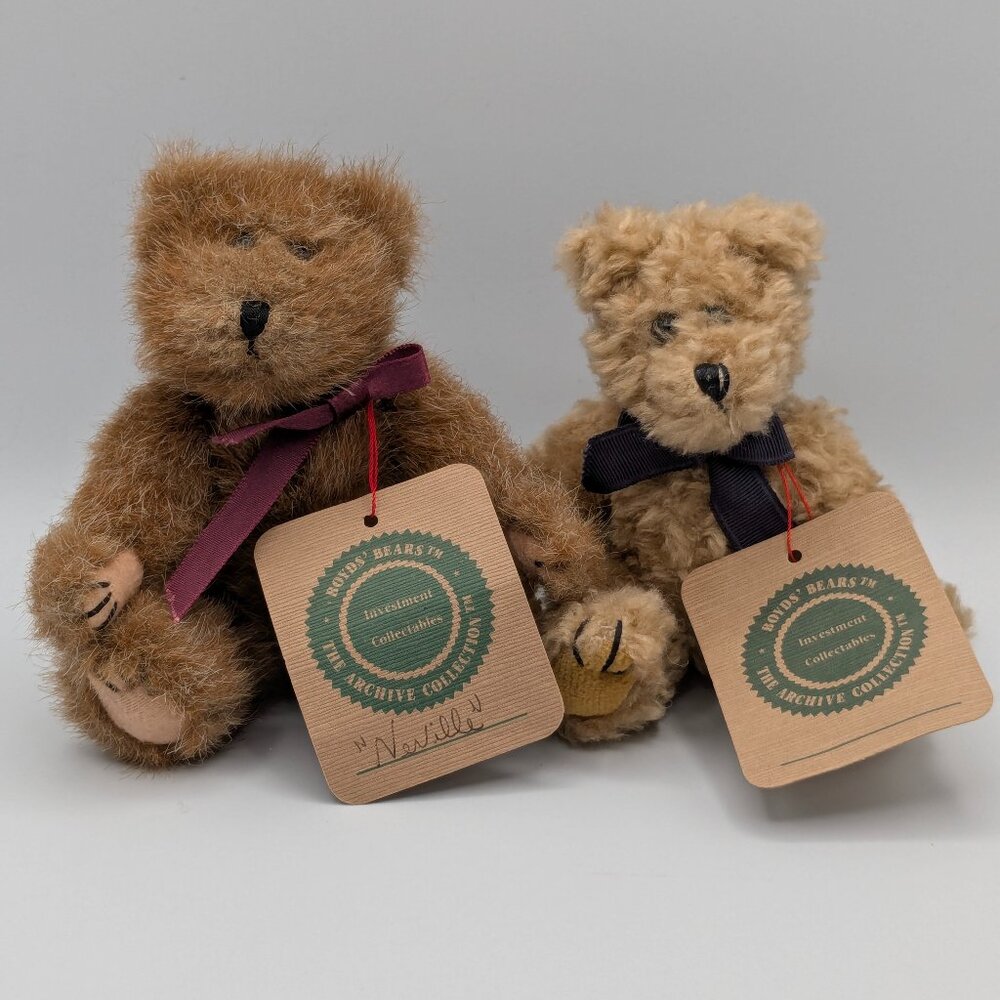 Boyd's Bears Vintage Mini Plush, Set of 2, Jointed, Archive Collection 1993-94